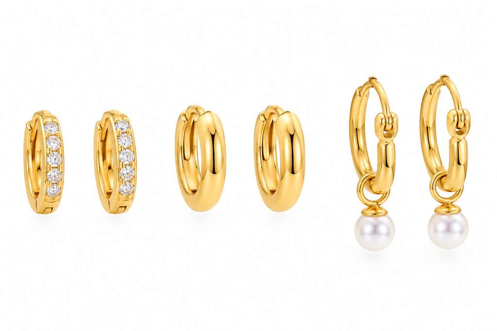 Trio de boucles d’oreilles