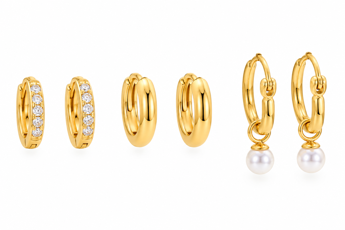 Trio de boucles d’oreilles