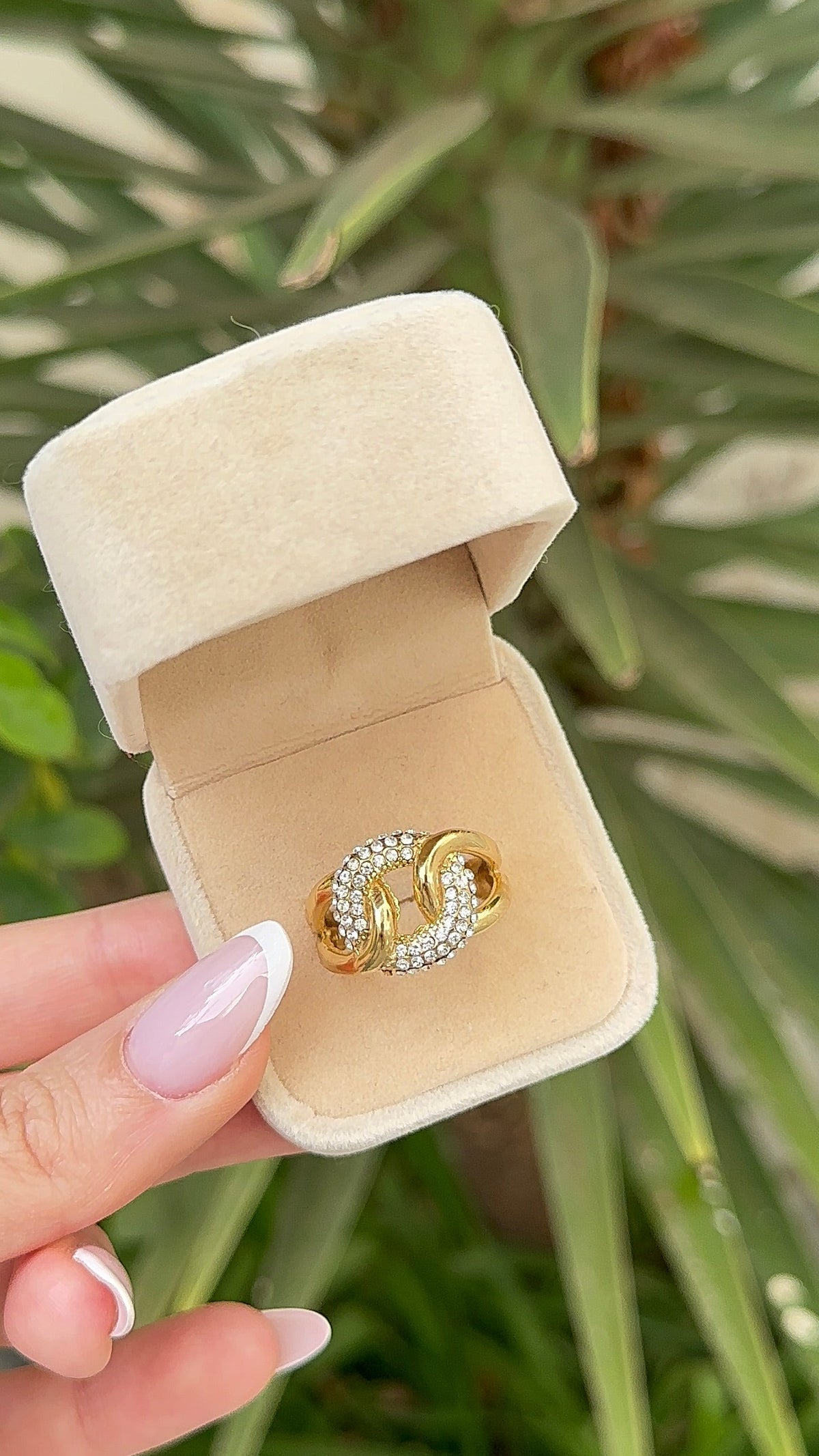 Bague copie or en acier inoxydable