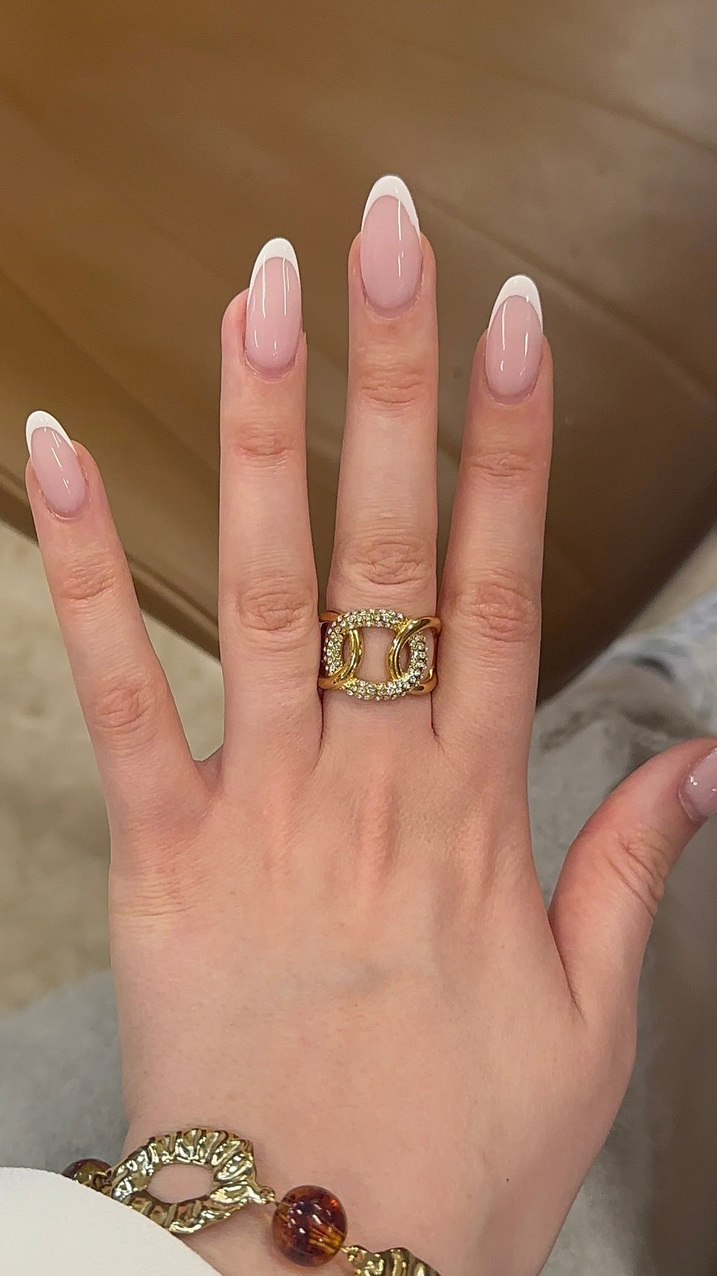 Bague copie or en acier inoxydable