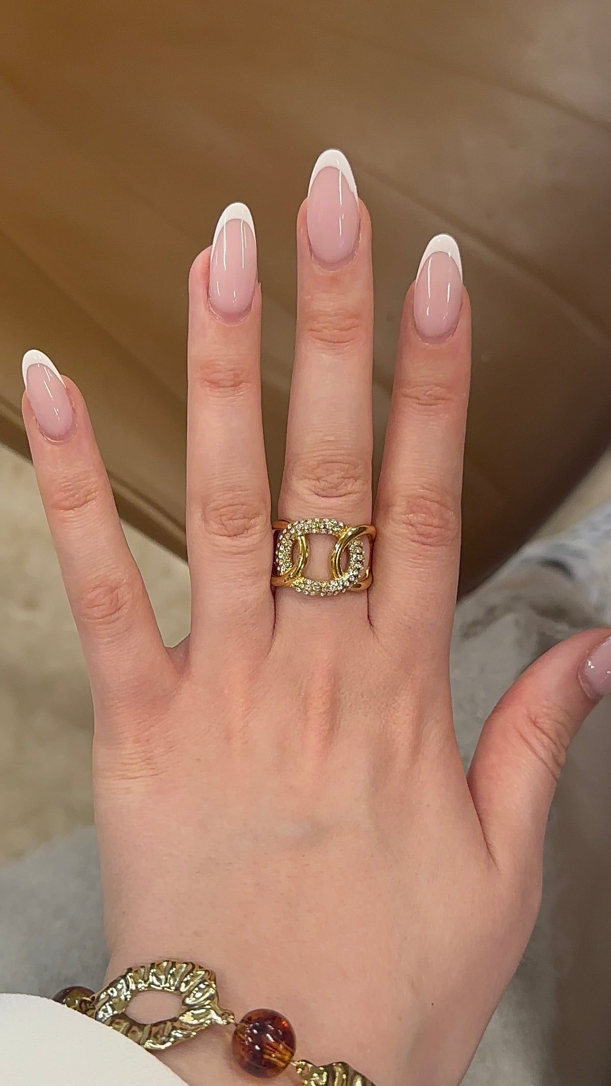 Bague copie or en acier inoxydable