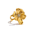 Bague Flora en acier inoxydable français
