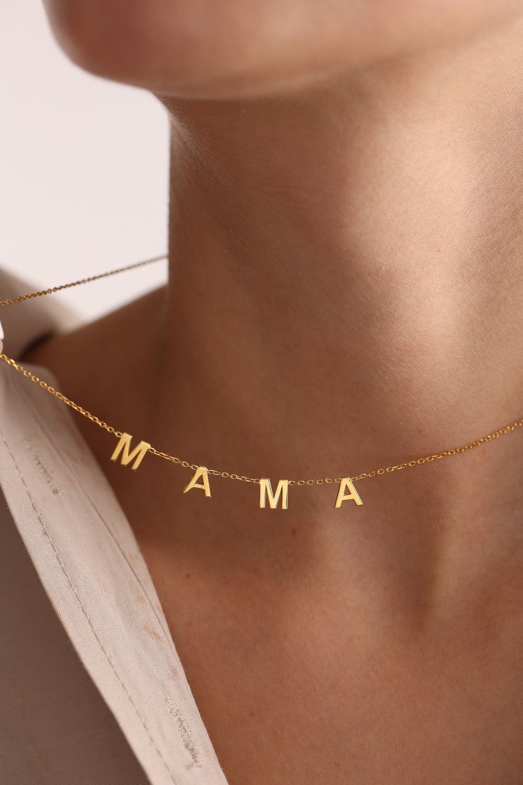 Collier “Mama” en acier inoxydable – Idéal pour futures mamans