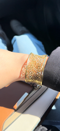 Bracelet arabesque ajustable en acier inoxydable,