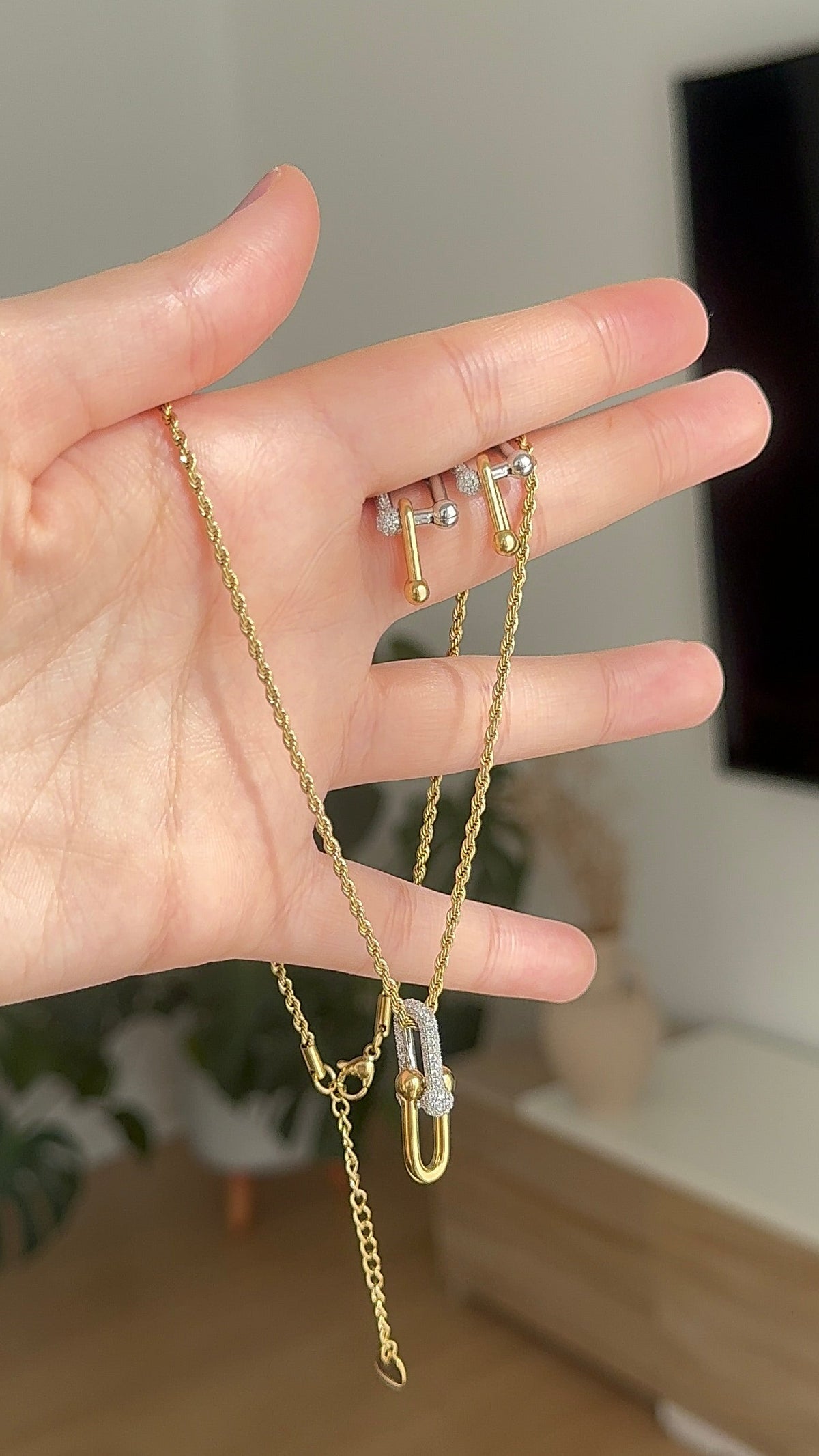 Duo style Tiffany en acier inoxydable